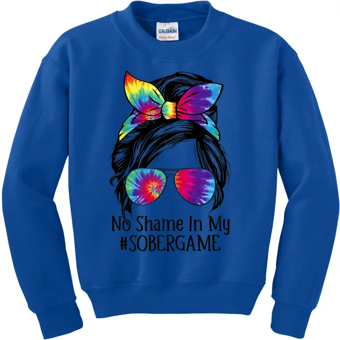 No Shame In My Sober Game Na Narcotics Anonymous Gift Kids Sweatshirt