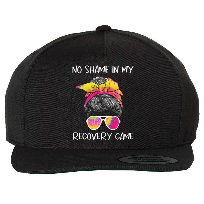 No Shame In My Recovery Game Sobriety AA NA Anniversary Wool Snapback Cap