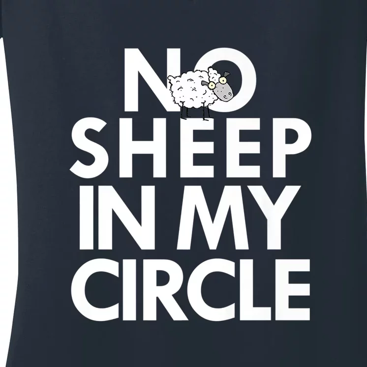 No Sheep In My Circle Women's V-Neck T-Shirt