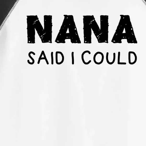 Nana Said I Could Funny Design Gift Toddler Fine Jersey T-Shirt