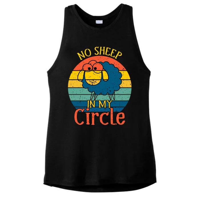 No Sheep In My Circle Ladies Tri-Blend Wicking Tank