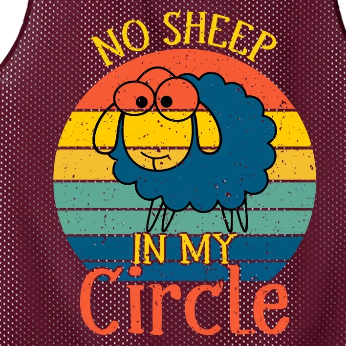 No Sheep In My Circle Mesh Reversible Basketball Jersey Tank