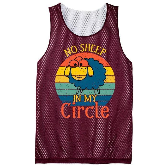 No Sheep In My Circle Mesh Reversible Basketball Jersey Tank