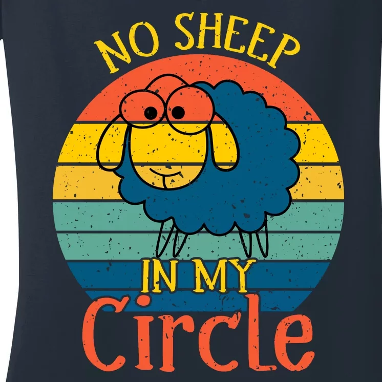 No Sheep In My Circle Women's V-Neck T-Shirt