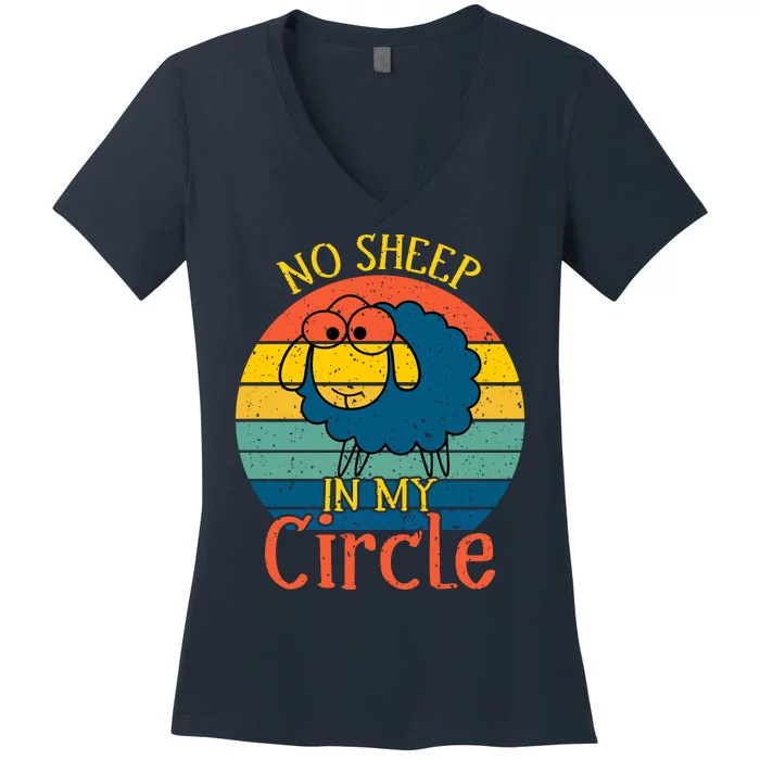 No Sheep In My Circle Women's V-Neck T-Shirt