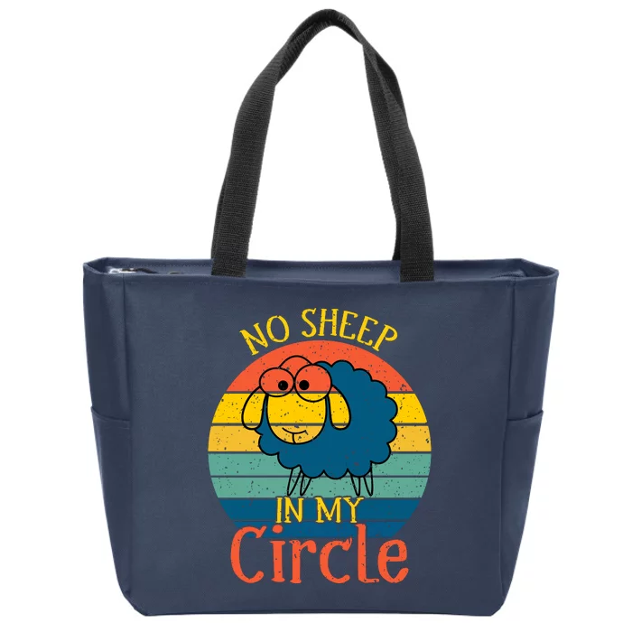 No Sheep In My Circle Zip Tote Bag