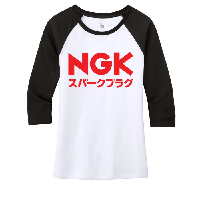 Ngk Sparkplugs Japan Women's Tri-Blend 3/4-Sleeve Raglan Shirt