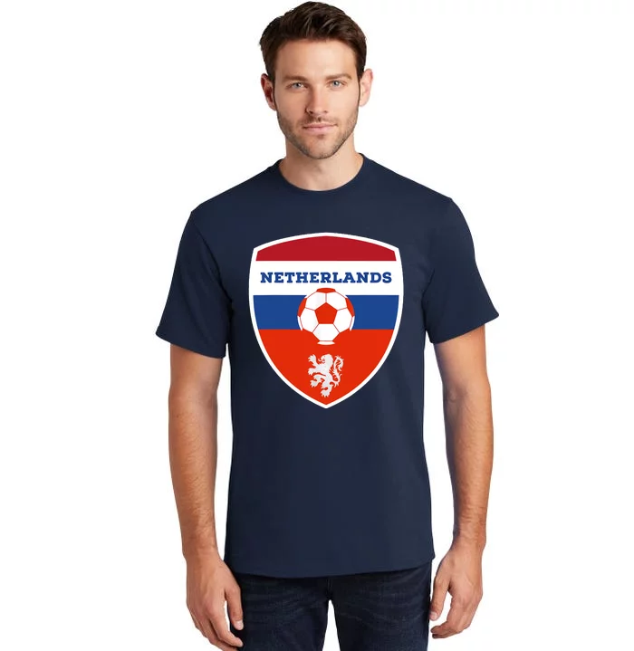 Netherlands Soccer Jersey Gift Netherlands Football Fans Tall T-Shirt