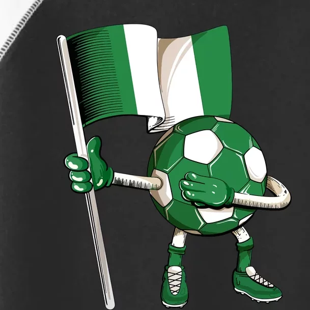 Nigeria Soccer Jersey Nigeria Flag Football Dab Funny Toddler Fine Jersey T-Shirt