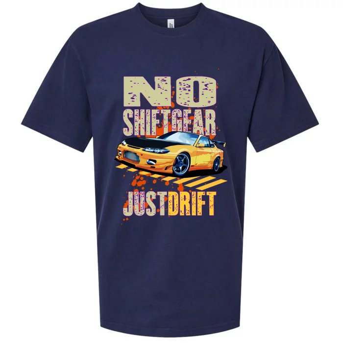 No Shiftgear Just Drift Car Fanatic Sueded Cloud Jersey T-Shirt