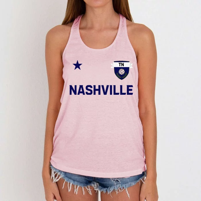 Nashville Soccer Jersey Women's Knotted Racerback Tank