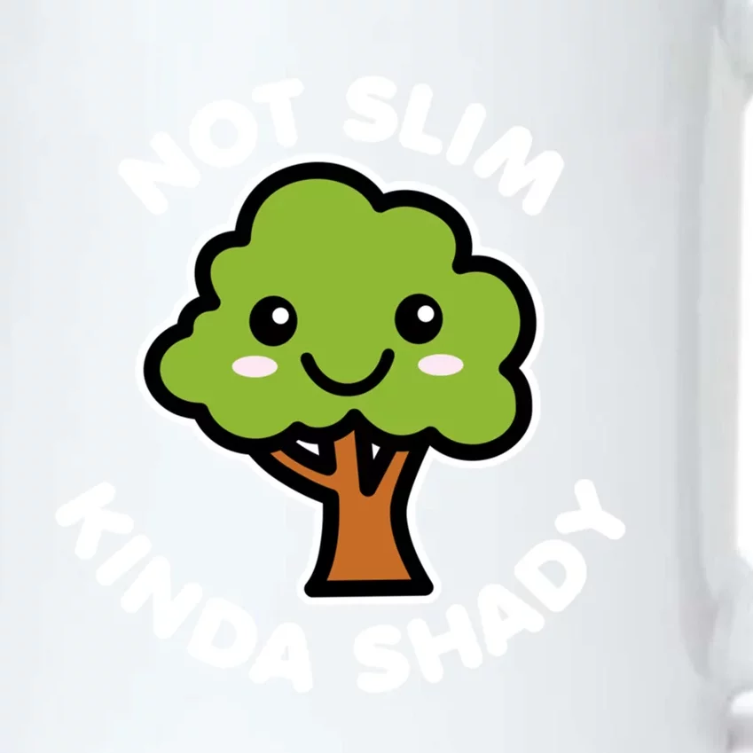 Not Slim Kinda Shady Cute Kawaii Happy Tree Shade Dark Gift Black Color Changing Mug