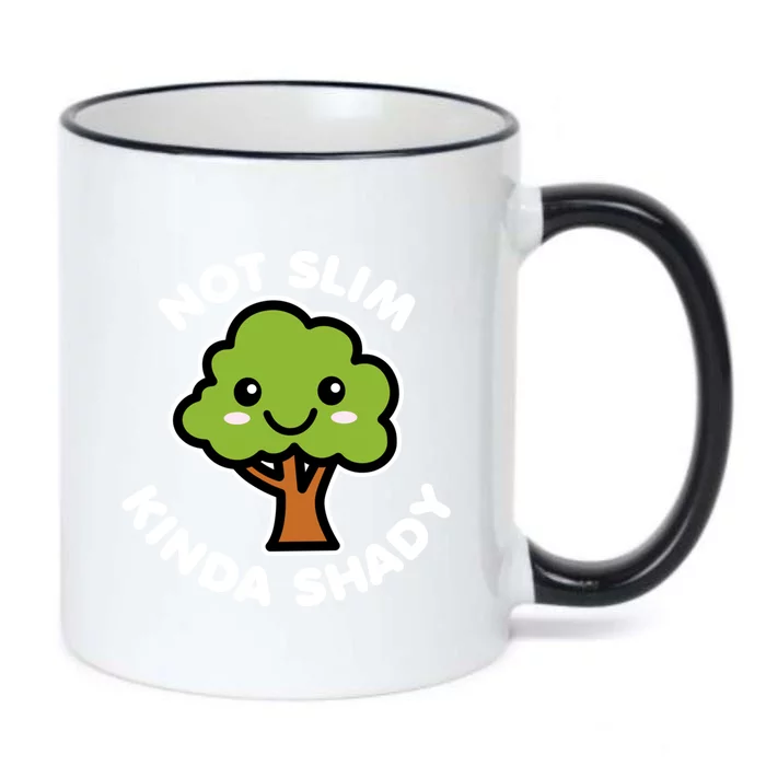 Not Slim Kinda Shady Cute Kawaii Happy Tree Shade Dark Gift Black Color Changing Mug