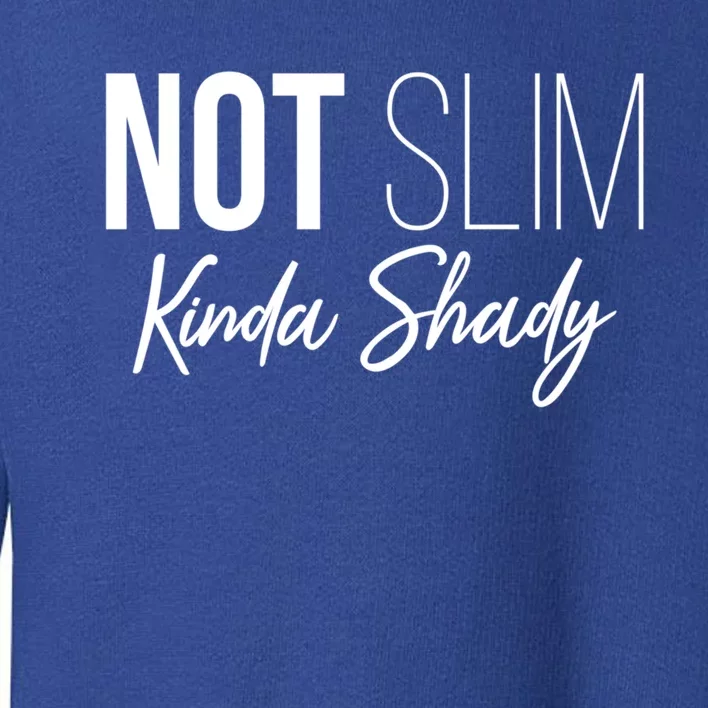 Not Slim Kinda Shady Funny Graphic Gift Toddler Sweatshirt