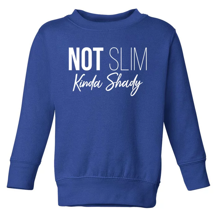 Not Slim Kinda Shady Funny Graphic Gift Toddler Sweatshirt