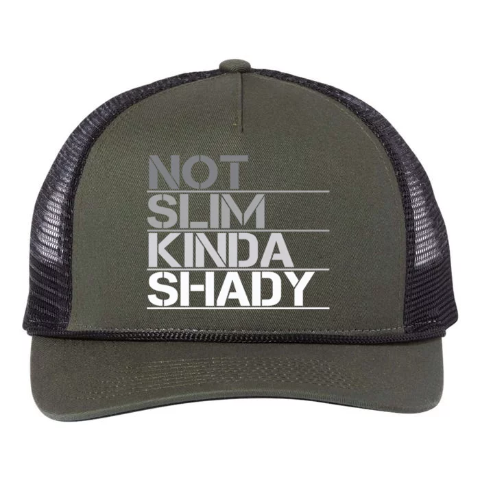 Not Slim Kinda Shady Gift Not Slim But Shady Cute Gift Retro Rope Trucker Hat Cap