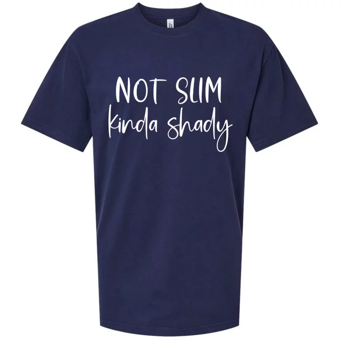 Not Slim Kinda Shady Fun Novelty Humor Funny Quote Graphic Funny Gift Sueded Cloud Jersey T-Shirt