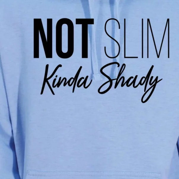 Not Slim Kinda Shady Funny Graphic Meaningful Gift Unisex Surf Hoodie