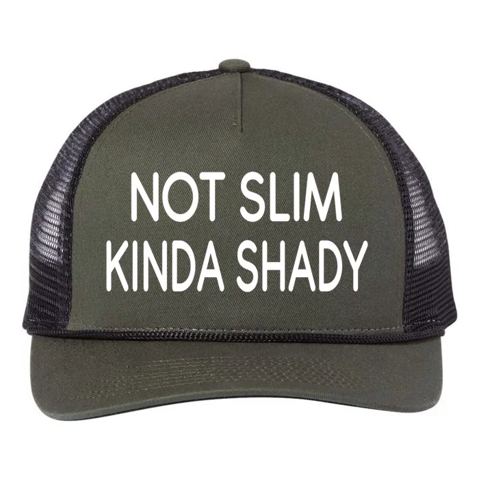 Not Slim Kinda Shady Funny Saying Gift Retro Rope Trucker Hat Cap