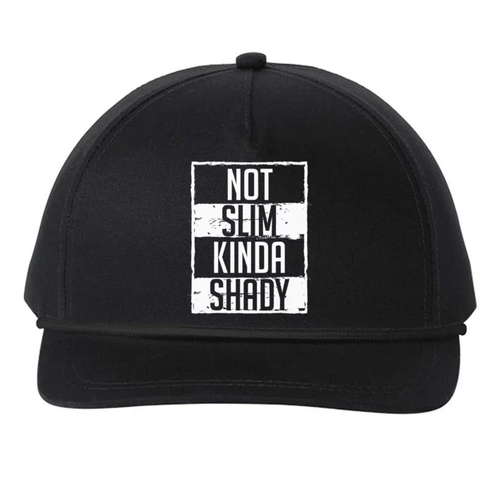 Not Slim Kinda Shady Chubby Gym Design Snapback Five-Panel Rope Hat