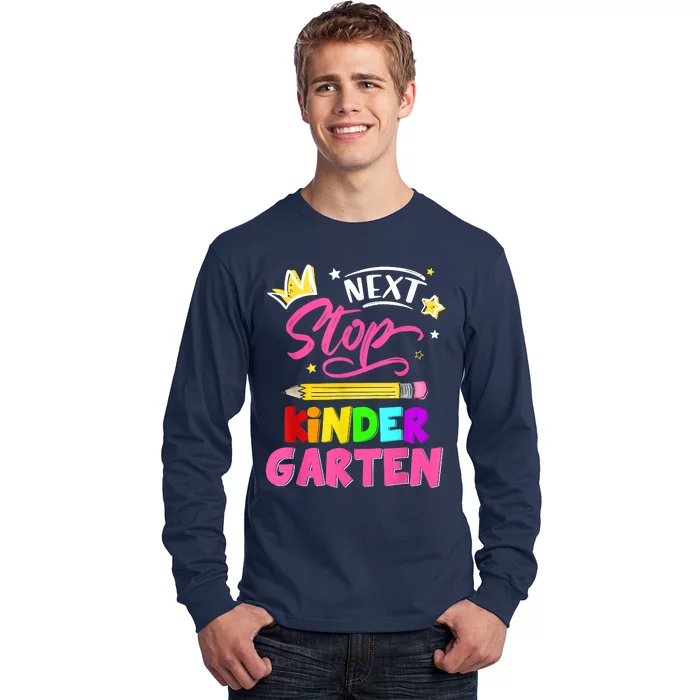 Next Stop Kindergarten Preschool Graduation Long Sleeve Shirt