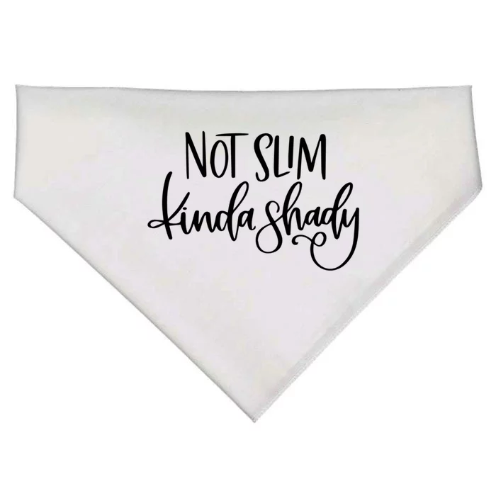 Not Slim Kinda Shady Funny Saying Humor Funny Gift USA-Made Doggie Bandana