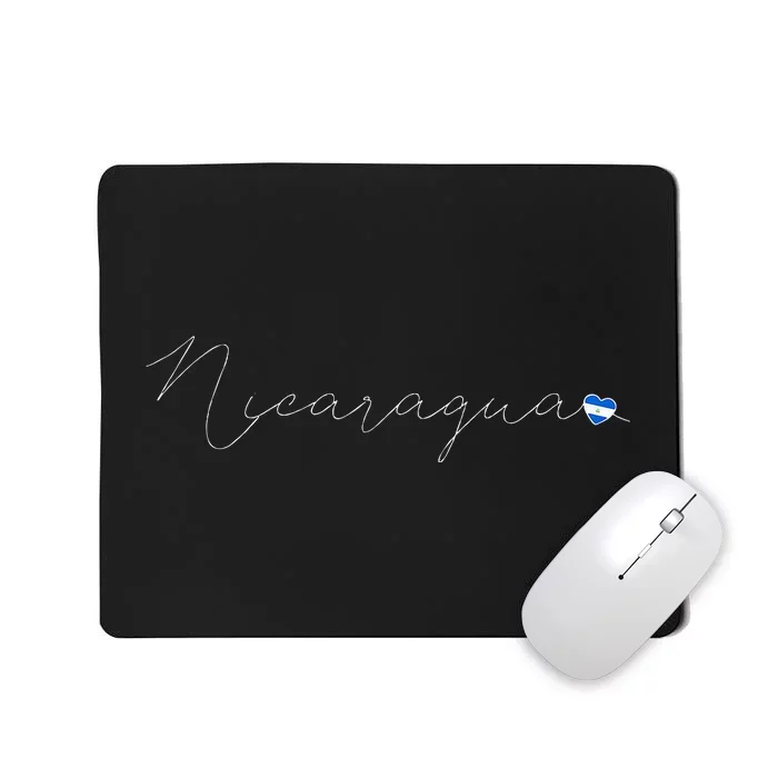 Nicaragua Simple Love Nicaraguan Flag Heart On Nicaragua Mousepad