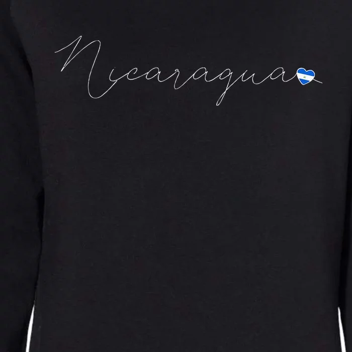 Nicaragua Simple Love Nicaraguan Flag Heart On Nicaragua Womens California Wash Sweatshirt