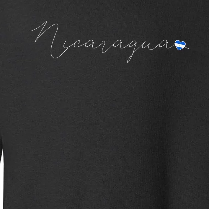 Nicaragua Simple Love Nicaraguan Flag Heart On Nicaragua Toddler Sweatshirt