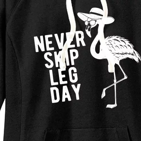 Never Skip Leg Day Flamingo Bird Women's Fleece Hoodie