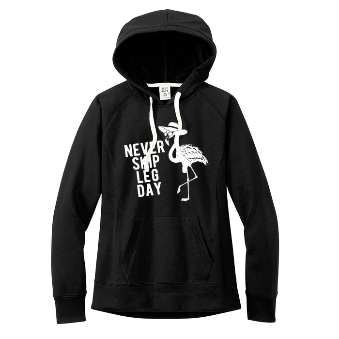 Never Skip Leg Day Flamingo Bird Women's Fleece Hoodie