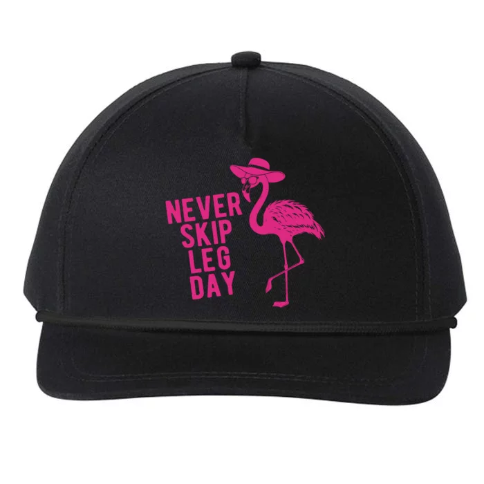 Never Skip Leg Day Flamingo Snapback Five-Panel Rope Hat