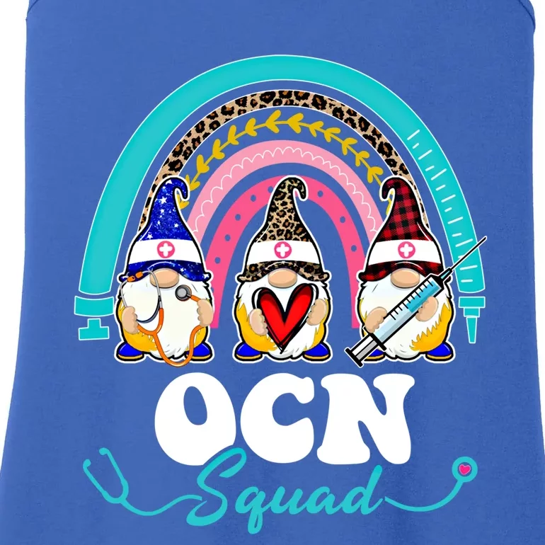 Nurse Squad Leopard Rainbow Gnome Ocn Cute Gift Ladies Essential Tank