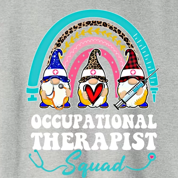 Nurse Squad Leopard Rainbow Gnome Occupational Therapist Meaningful Gift Women's Crop Top Tee