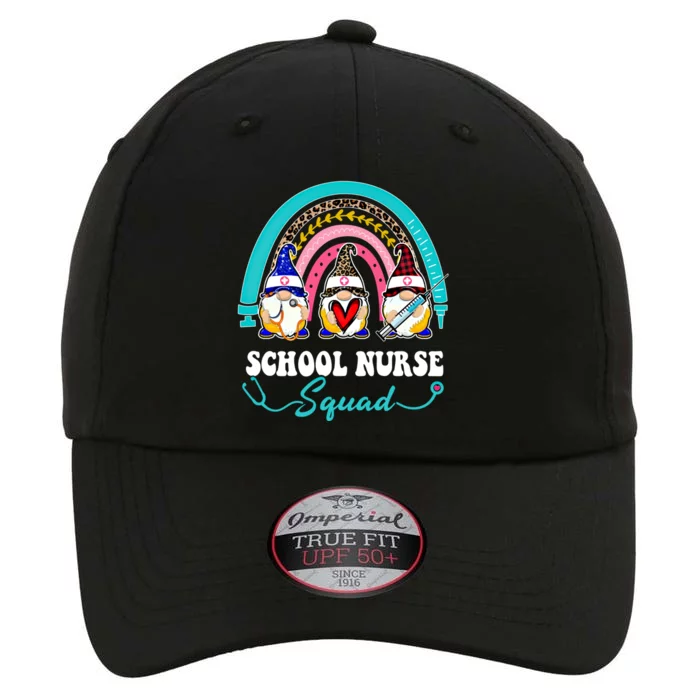 Nurse Squad Leopard Rainbow Gnome School Nurse Gift The Original Performance Cap