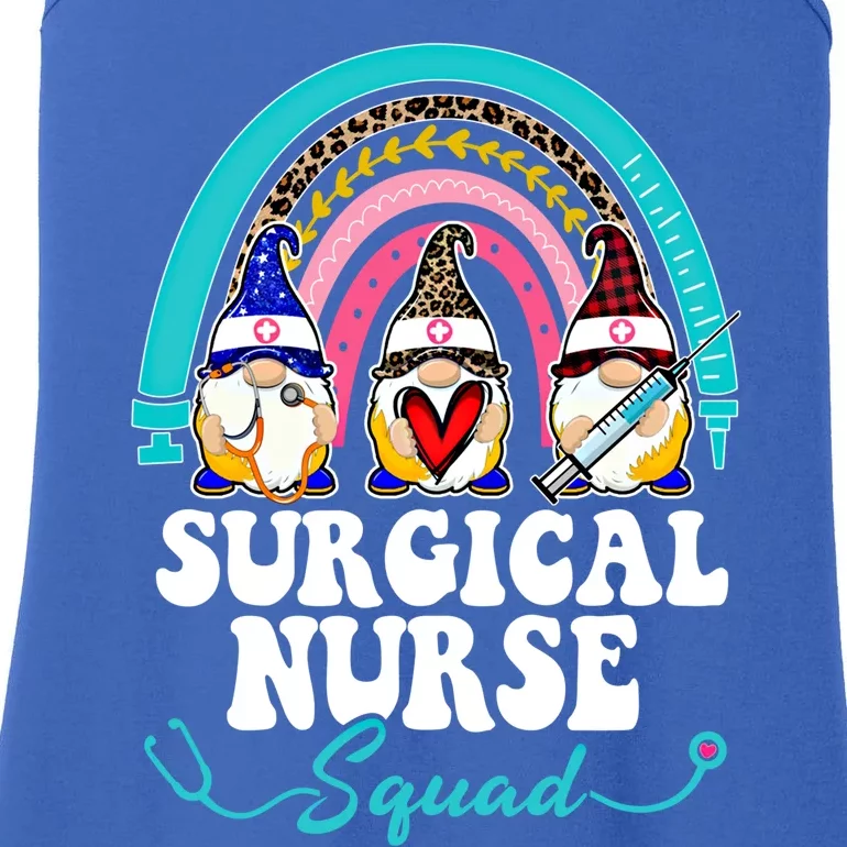 Nurse Squad Leopard Rainbow Gnome Surgical Nurse Gift Ladies Essential Tank