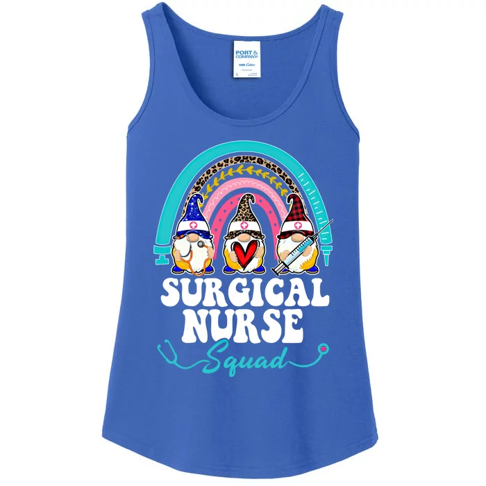 Nurse Squad Leopard Rainbow Gnome Surgical Nurse Gift Ladies Essential Tank