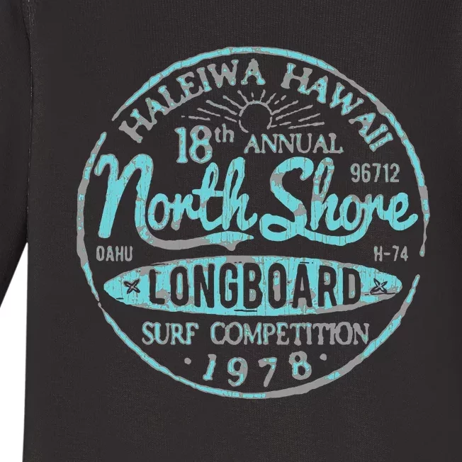 North Shore Long Board Surf Baby Long Sleeve Bodysuit