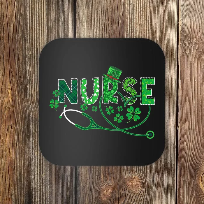 Nurse Shamrock Leaf Party Saint Shenanigan Clover Irishman Coaster