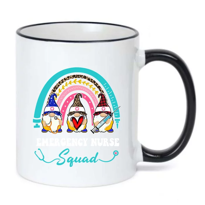 Nurse Squad Leopard Rainbow Gnome Emergency Nurse Meaningful Gift Black Color Changing Mug