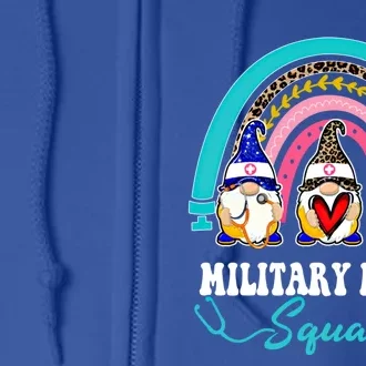 Nurse Squad Leopard Rainbow Gnome Military Nurse Cool Gift Full Zip Hoodie