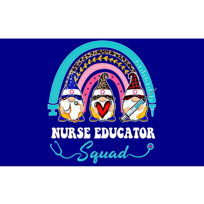 Nurse Squad Leopard Rainbow Gnome Nurse Educator Gift Bumper Sticker