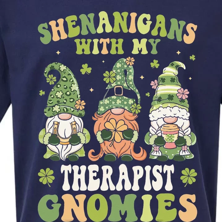 Nurses Shenanigans Love Gnomes St Patricks Day Sueded Cloud Jersey T-Shirt