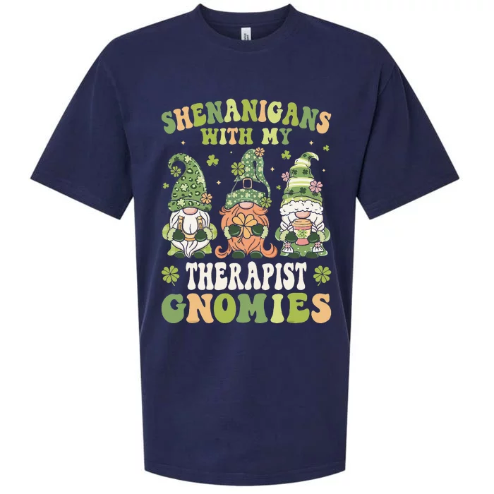 Nurses Shenanigans Love Gnomes St Patricks Day Sueded Cloud Jersey T-Shirt