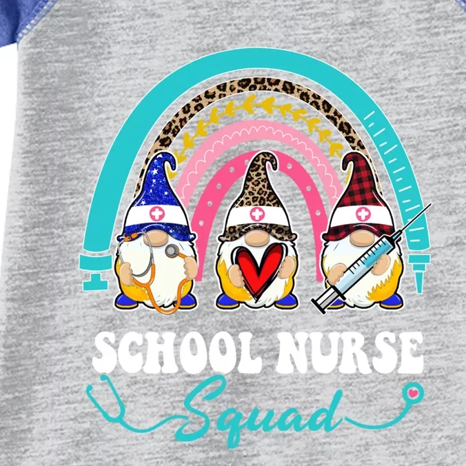 Nurse Squad Leopard Rainbow Gnome School Nurse Meaningful Gift Infant Baby Jersey Bodysuit