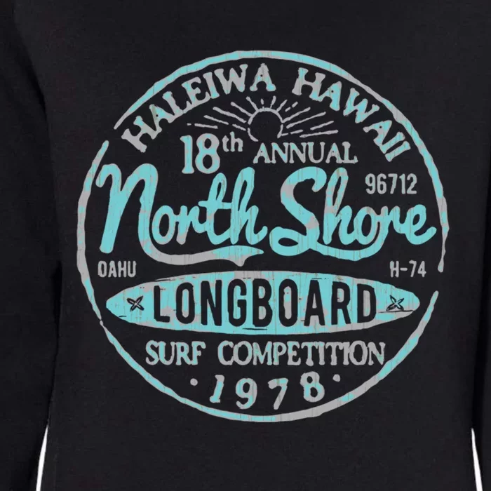 North Shore Long Board Surf Gift Womens California Wash Sweatshirt