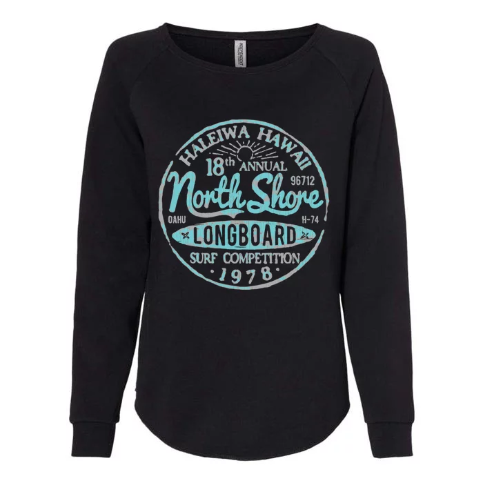 North Shore Long Board Surf Gift Womens California Wash Sweatshirt