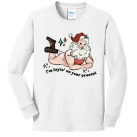 Naked Santa Layin On Your Present Funny Christmas Gag Gift White