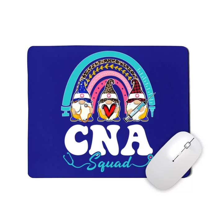 Nurse Squad Leopard Rainbow Gnome Cna Gift Mousepad