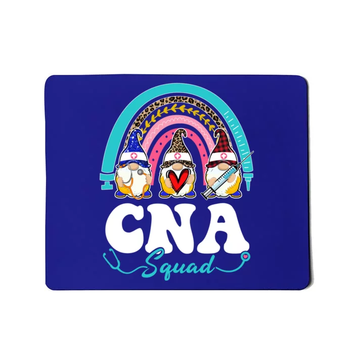 Nurse Squad Leopard Rainbow Gnome Cna Gift Mousepad